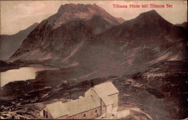 Tilisuna Hütte mit Tilisuna See Vorderseite