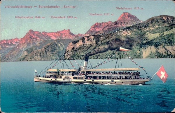 kVierwaldstättersee, Salondampfer Schiller Vorderseite