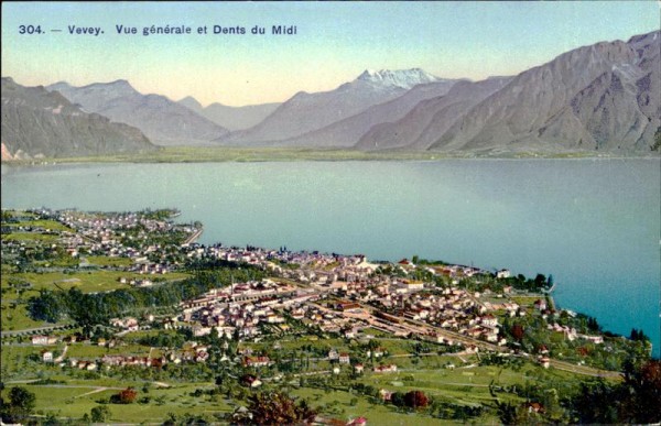 Vevey. Vue générale et Dents du Midi Vorderseite