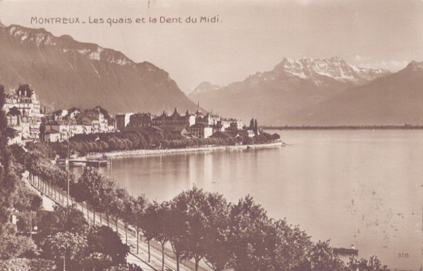 Montreux - Les quais et la Dent du Midi