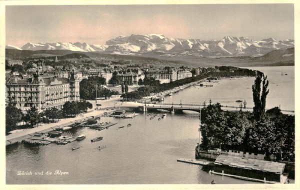 Zürich und die Alpen Vorderseite