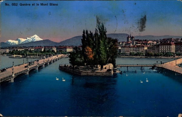 Genève et le Mont Blanc. 1925