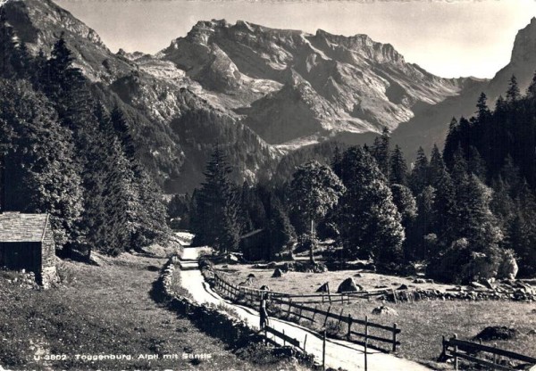 Toggenburg. Alpli mit Säntis Vorderseite