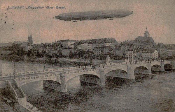 Luftschiff "Zeppelin" über Basel Vorderseite
