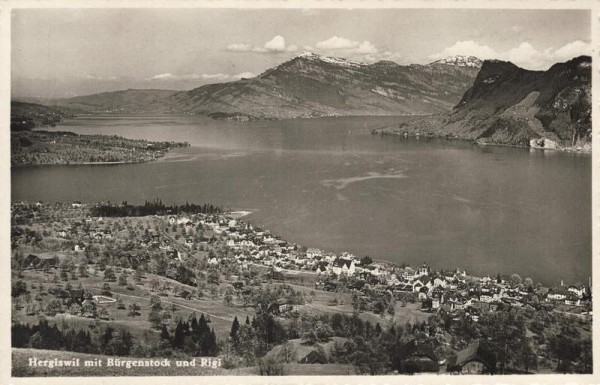 Hergiswil mit Bürgenstock und Rigi Vorderseite