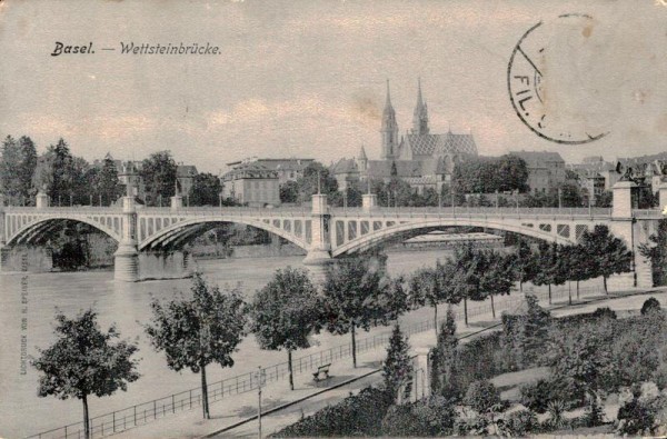 Basel -  Wettsteinbrücke Vorderseite