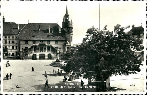 Fribourg. L'Hotel de Ville et le tilleul de Morat Vorderseite