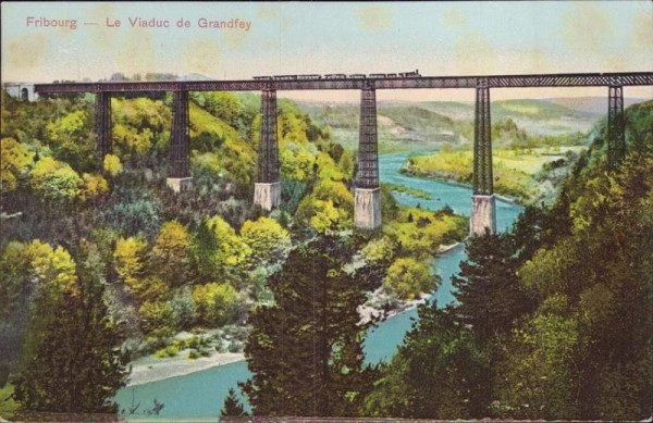 Fribourg, Viaduc de Grandfey Vorderseite