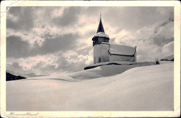 Föhnstimmung bei Frauenkirch, Heimatland Vorderseite