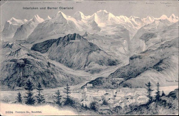 Interlaken und Berner Oberland Vorderseite