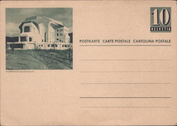 Dornach, Goetheanum, Postkarte Vorderseite