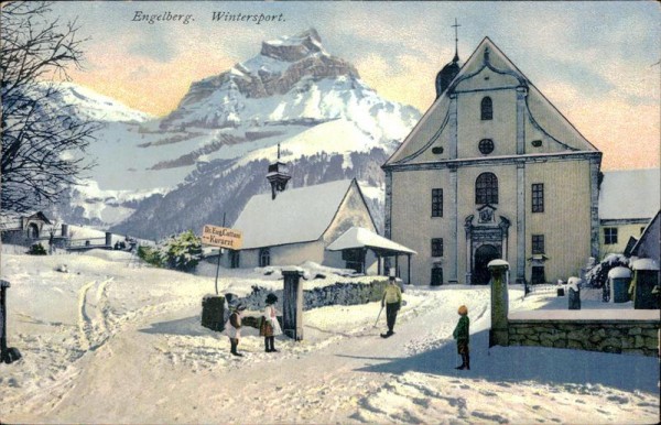Engelberg. Wintersport Vorderseite