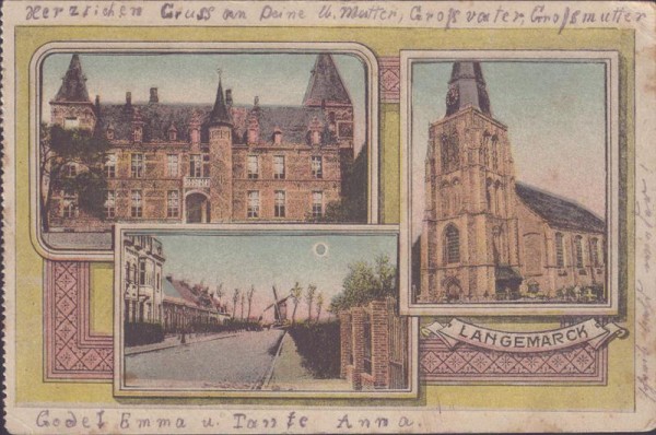 Langemarck, Langemark, 1917 Vorderseite