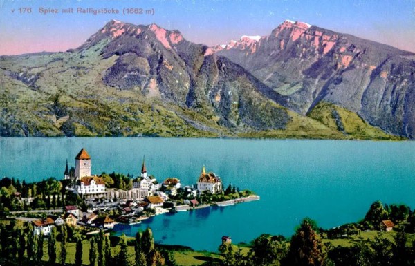 Spiez mit Ralligstöcke Vorderseite