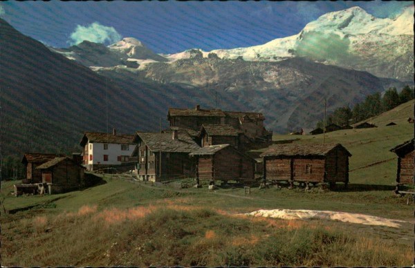 Saas-Fee mit Alphubel Vorderseite