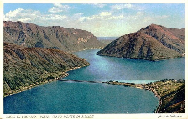 Lago di Lugano. Vista Verso Ponte di Melide Vorderseite