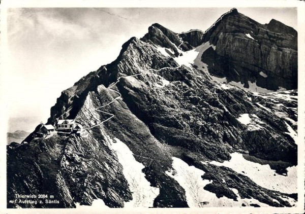Tierwies (Thierwies) mit Aufstieg zum Säntis Vorderseite
