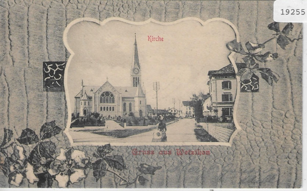 Gruss aus Wetzikon - Kirche - 1902