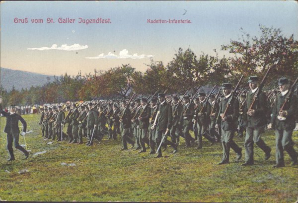 Gruss vom St. Galler Jugendfest - Kadetten-Infanterie