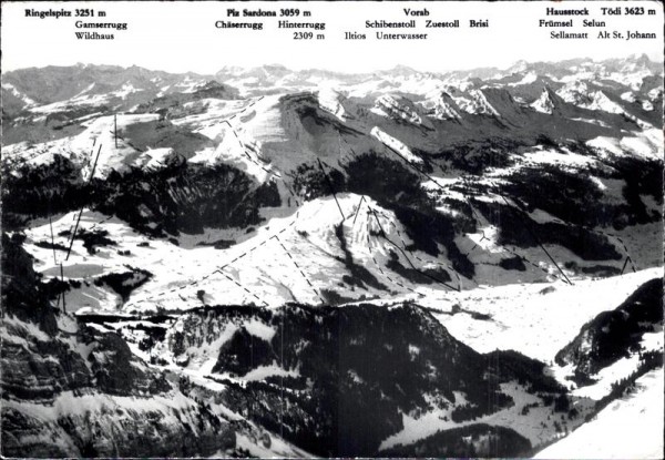 Blick vom Säntis auf das Skiparadies Obertoggenburg Vorderseite