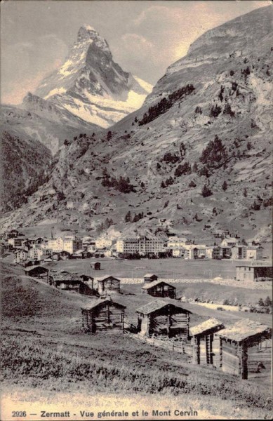 Zermatt - Vue générale et le Mont Cervin Vorderseite