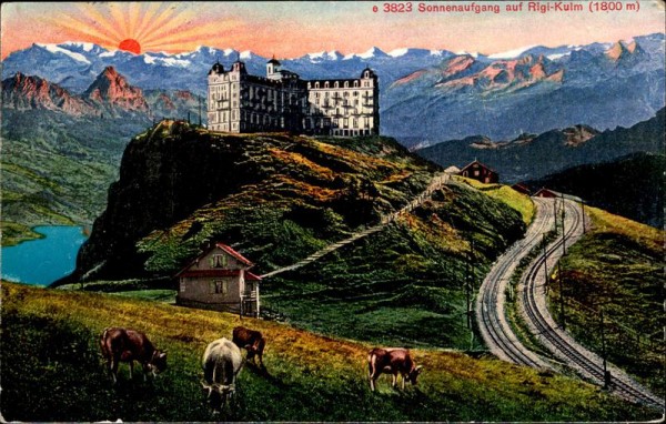 Sonnenaufgang auf Rigi-Kulm Vorderseite