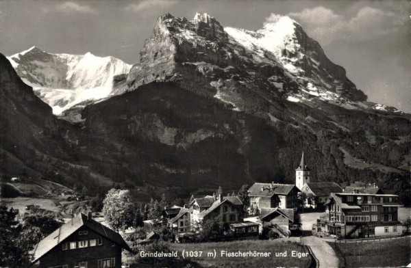 Grindelwald, Fiescherhörner und Eiger Vorderseite