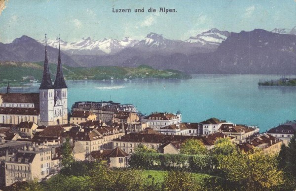 Luzern und die Alpen Vorderseite