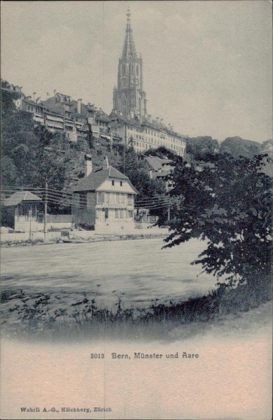 Bern, Münster und Aare Vorderseite