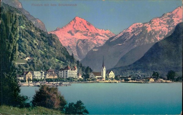 Flüelen mit dem Bristenstock Vorderseite