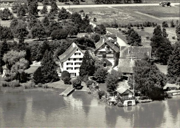 Feldbach, Schirmensee, Flugaufnahme Vorderseite