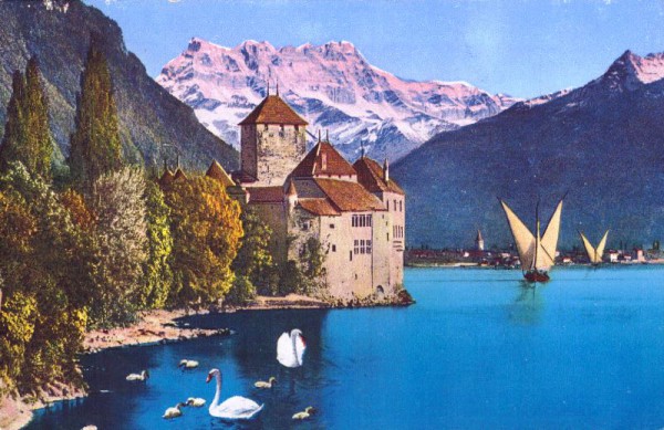 Lac Léman - Château de Chillon et Dents du Midi