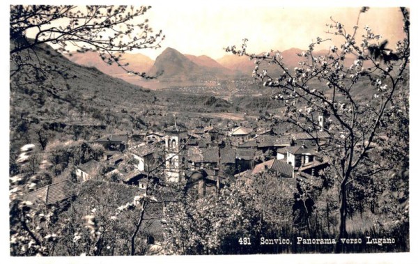 Sonvico, Panorama verso Lugano Vorderseite