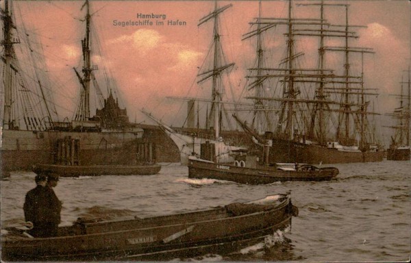Segelschiffe im Hafen (Hamburg) Vorderseite