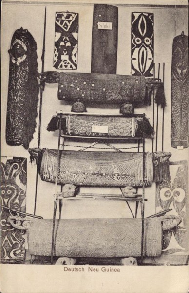 Ethnolog. Museum St. Gabriel, Gegenstände aus Deutsch Neu Guinea