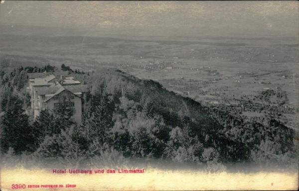 Hotel Uetliberg und das Limmattal Vorderseite