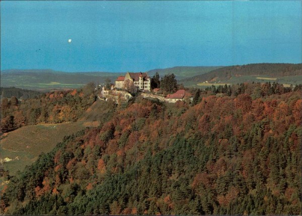 Stettfurt, Schloss Sonnenberg, Flugaufnahme Vorderseite