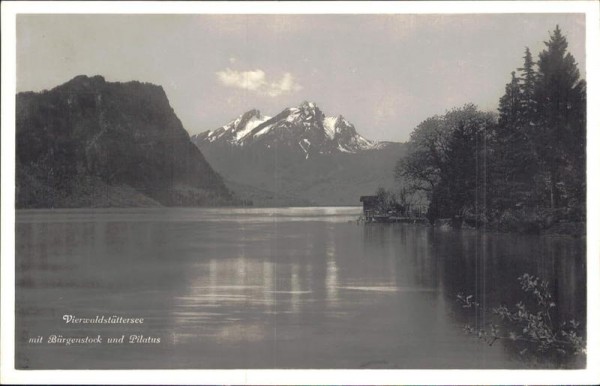 Vierwaldstättersee mit Bürgenstock und Pilatus Vorderseite