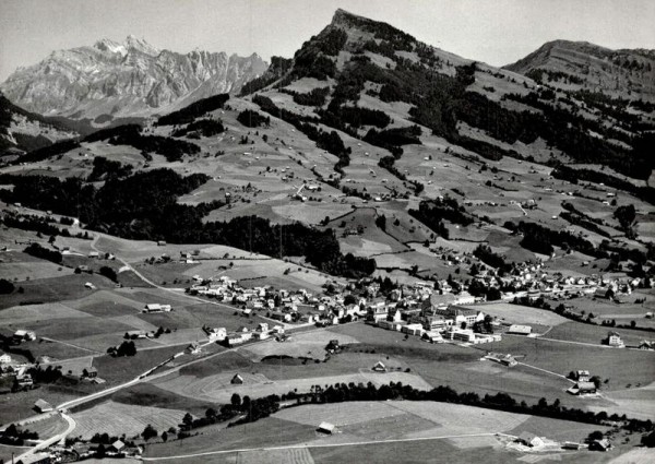 Nesslau mit Säntis & Stockberg - Flugaufnahmen  Vorderseite