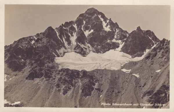 Flüela Schwarzhorn mit Gletscher 3150 m