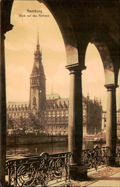 Hamburg/Blick auf das Rathaus. Vorderseite