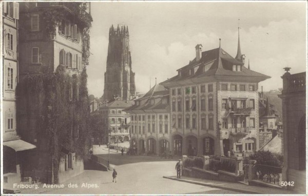 Fribourg. Avenue des Alpes. Vorderseite