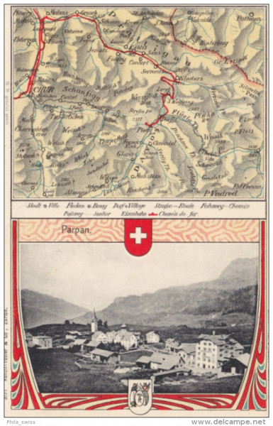 Parpan GR - Gesamtansicht - Karte Map Carte