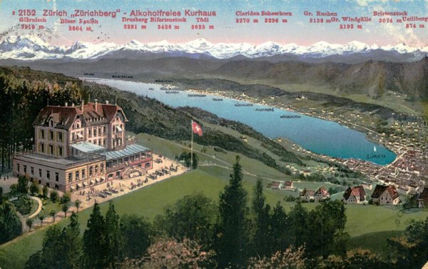 Zürich, "Zürichberg", Alkoholfreies Kurhaus Vorderseite