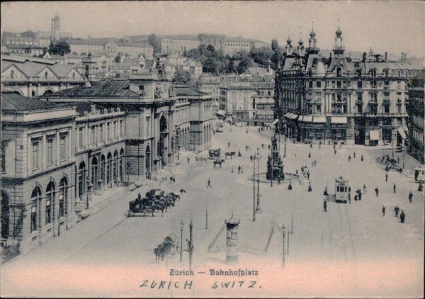 Zürich, Bahnhofplatz Vorderseite