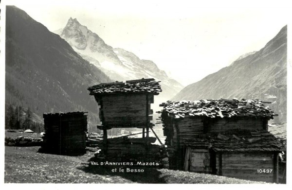 Mazots et le Besso, Val d'Anniviers Vorderseite