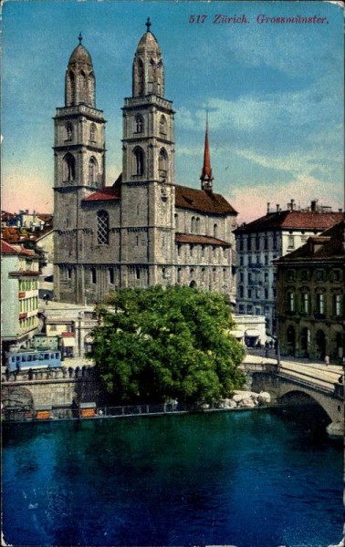 Zürich, Grossmünster Vorderseite