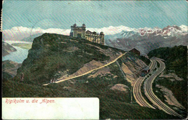 Rigikulm und die Alpen. Vorderseite