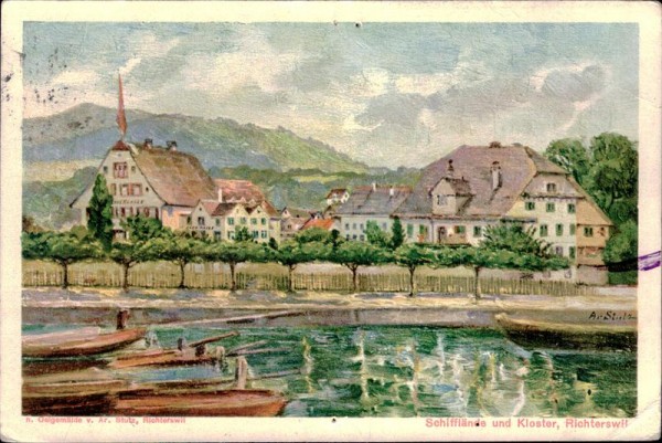 Richterswil, Schifflände und Kloster Vorderseite