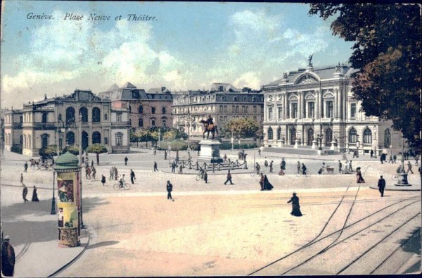Genève/Place Neuve et Théatre. Vorderseite